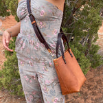 Lotus Crossbody Tote ~ Natural