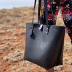 Large Lotus Tote ~  Black