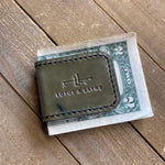 Cash Clip ~ Reversed Black Shell Cordovan